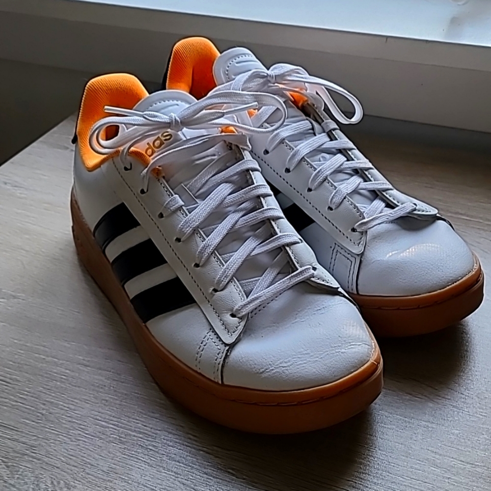 adidas White and Orange Sneakers